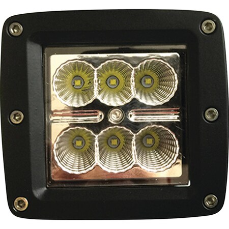 Tiger Lights LED Square Flood Beam 12V, 1.5 Amps, Flood Off-Road Light; TL205F